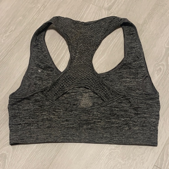 Gray Racerback Sports Bra - Picture 2 of 3